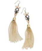 Thalia Sodi Gold-tone Zebra Fringe Drop Earrings, Only At Macy's