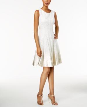 Msk Metallic Ombre Lace Dress