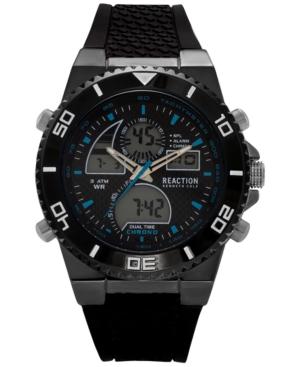 Kenneth Cole Reaction Men's Analog-digital Chronograph Black Silicone Strap 46mm