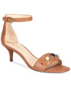 Nine West Lilac Embellished Two-piece Sandals Women's Shoes