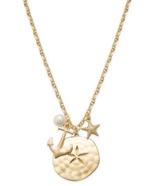 Charter Club Gold-tone Nautical Charm Pendant Necklace, Only At Macy's