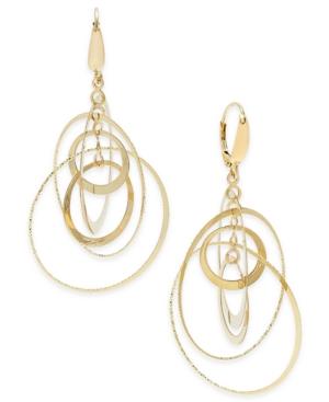 Multi-circle Orbital Drop Earrings In 14k Gold