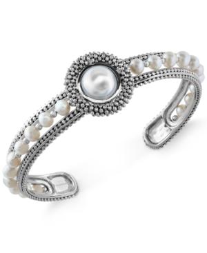 Effy Cultured Freshwater Pearl Bangle Cuff (4mm) In Sterling Silver