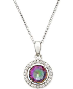 Giani Bernini Mystic Topaz (5/16 Ct. T.w.) And Cubic Zirconia Pendant Necklace In Sterling Silver, Only At Macy's