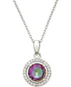 Giani Bernini Mystic Topaz (5/16 Ct. T.w.) And Cubic Zirconia Pendant Necklace In Sterling Silver, Only At Macy's