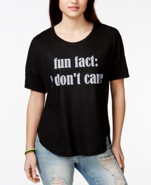 Ntd Juniors' Fun Fact High-low Graphic T-shirt