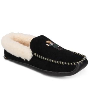 Polo Ralph Lauren Men's Mason Suede Polo Bear Slippers