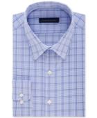 Tommy Hilfiger Nadal Collection Men's Fitted Flex Collar Watermill Tattersall Performance Dress Shirt