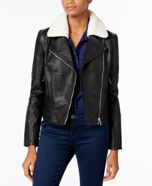 Collection B Mixed-media Moto Jacket