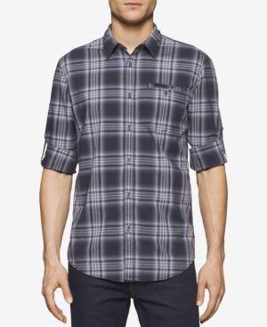 Calvin Klein Jeans Men's Vintage Violet Plaid Shirt