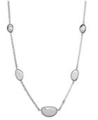 "sterling Silver Necklace, 36"" Multi Pebble Necklace"