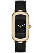 Marc Jacobs Women's The Jacob Black Leather Strap Watch 23x39mm Mj1484