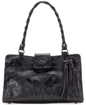 Patricia Nash Rienzo Laser Floral Leather Satchel