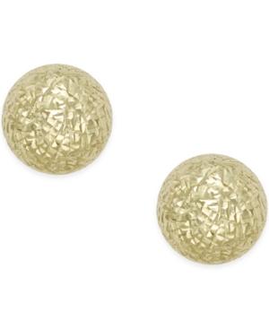 Ball Stud Earrings In 10k Gold