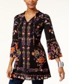 Style & Co Printed Peasant Tunic, Created For Macy's
