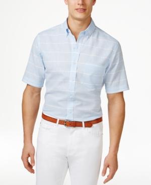 Club Room Men's Plaid Short-sleeve Shirt, Only At Macy's