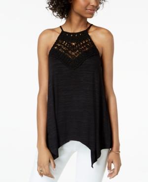 Bcx Juniors' Crochet-trimmed Tank Top