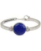 Kenneth Cole New York Silver-tone Blue Stone Bangle Bracelet