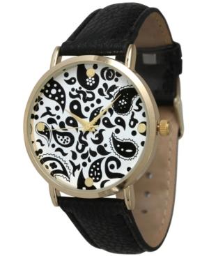 Paisley Leather Strap Watch