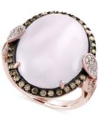 Serenity By Effy Rose Quartz (9-3/4 Ct. T.w.) And Diamond (1/2 Ct. T.w.) Statement Ring In 14k Rose Gold