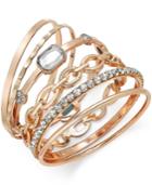 Inc International Concepts Gold-tone Crystal Enhanced Multi-bangle Bracelet, Created For Macy's