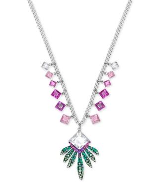 Swarovski Gisele Silver-tone Crystal Frond Necklace