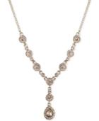 Givenchy Gold-tone Crystal Pear Y Necklace