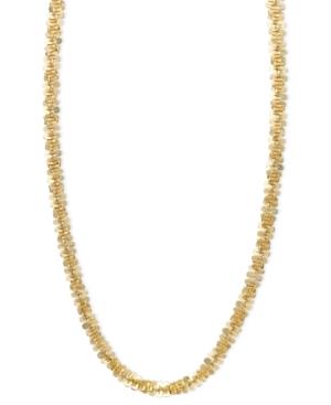 14k Gold Necklace, 20 Faceted Chain