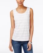 Charter Club Eyelet Tank Top, Only At Macy's