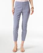 I.n.c. Striped Skinny Ankle Pants, Created For Macy's