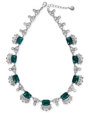 Charter Club Silver-tone Crystal & Stone Collar Necklace, 18 + 2 Extender, Created For Macy's