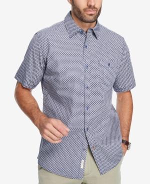 Weatherproof Vintage Men's Neat-print Denim Pocket Shirt