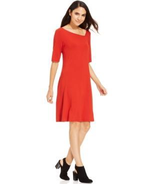 Eileen Fisher Asymmetrical-neck Sheath Dress