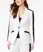 I.n.c. Striped-sleeve Single-button Blazer, Created For Macy's