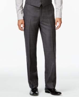 Ryan Seacrest Distinction Slim-fit Gray Tonal Plaid Pants, Only At Macy's