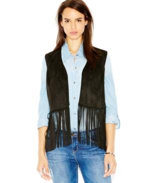 Wildflower Faux-suede Fringe Vest