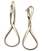 Italian Gold Figure 8 Hoop Earrings In 14k Gold