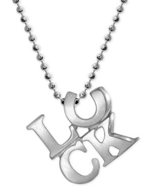 Alex Woo Luck Beaded Pendant Necklace In Sterling Silver