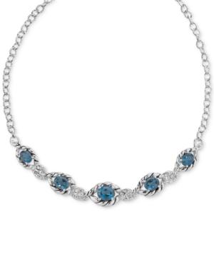 Blue Topaz Statement Necklace (10-3/4 Ct. T.w.) In Sterling Silver