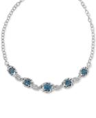 Blue Topaz Statement Necklace (10-3/4 Ct. T.w.) In Sterling Silver