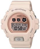 G-shock Ladies Retro Digital Series Blush With Rose Gold-tone Face Watch