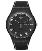Swatch Unisex Swiss Scoprimi Black Silicone Strap Watch 41mm Suob711