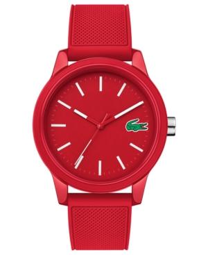 Lacoste Men's 12.12 Red Silicone Strap Watch 42mm