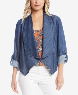Karen Kane Draped Denim Jacket