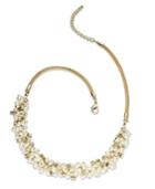Charter Club Gold-tone Glass Pearl Cluster Necklace