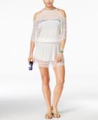 Becca Poetic Cold-shoulder Crochet Cover-up Dress Women's Swimsuit