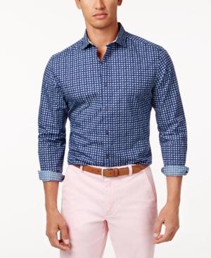 Tommy Hilfiger Men's Custom Fit Geo Floral-print Shirt