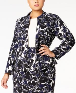 Kasper Plus Size Printed Blazer