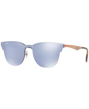 Ray-ban Blaze Clubmaster Flat Lens Sunglasses, Rb3576n