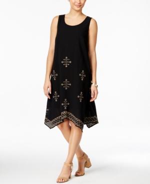 Style & Co. Embroidered Sleeveless Dress, Only At Macy's
